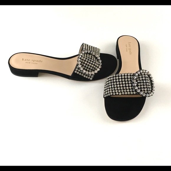 Kate Spade Jewel Embellished Suede Sandals - Picture 3 of 8